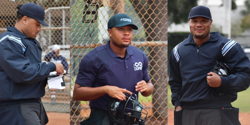 Meta glasses umpire point of view during softball game